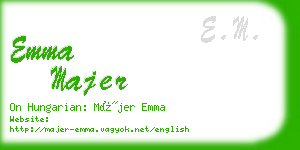 emma majer business card